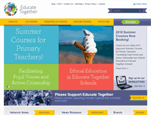 Tablet Screenshot of educatetogether.ie